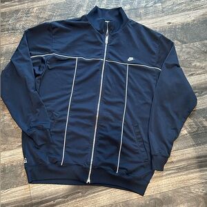 Nike Men's Dark Blue Zip-Up Track Jacket